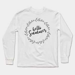 Hello Summer Simple Preppy Clothing Long Sleeve T-Shirt